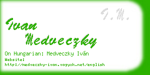 ivan medveczky business card